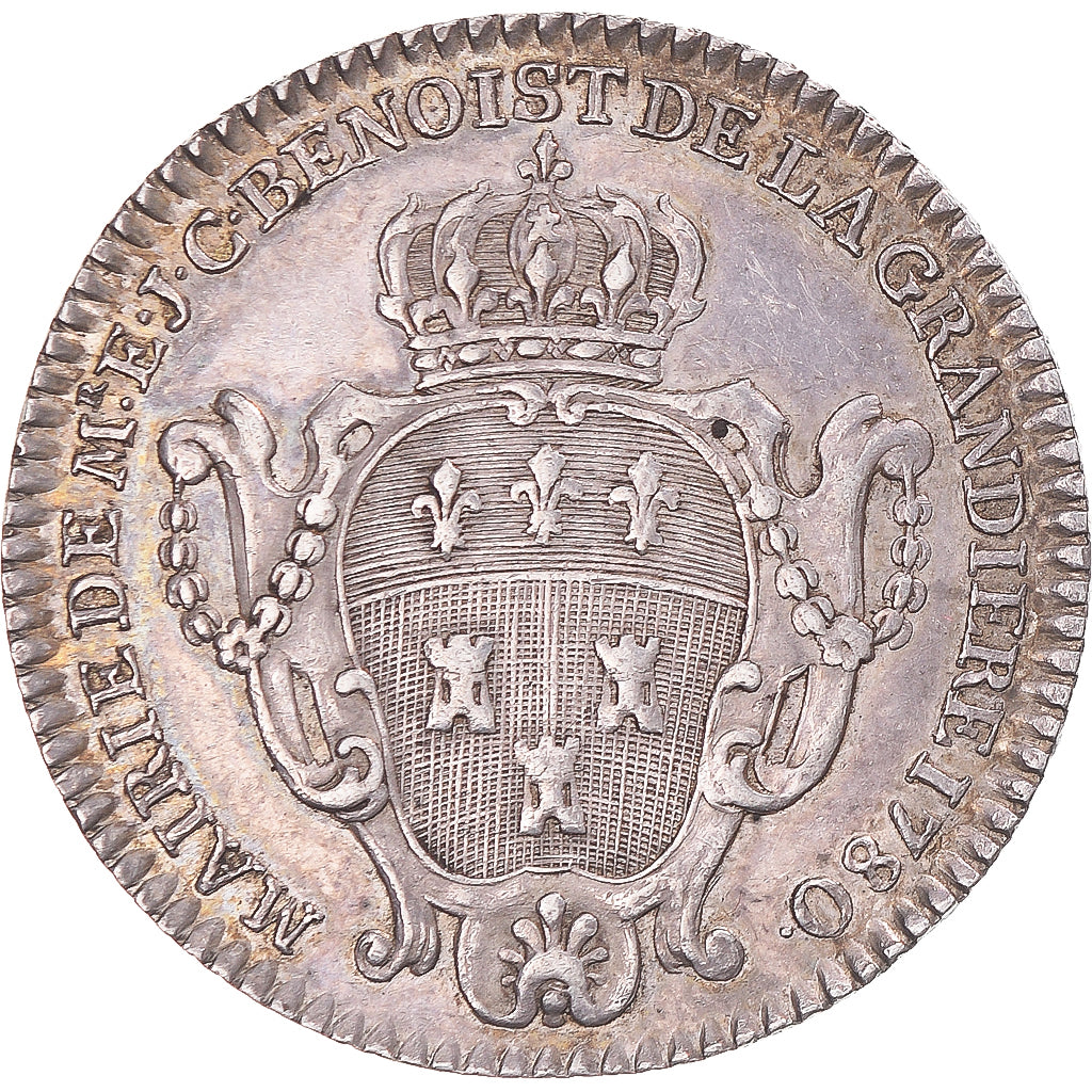 France, Jeton, Touraine, Benoist de la Grandière, maire de Tours, 1780, TTB+