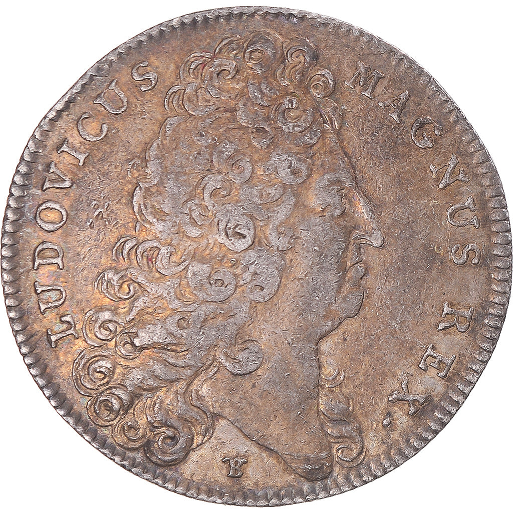 Francia, ficha, Louis XIV, États de Lille, 1713, BB, Argento, Feuardent:7234