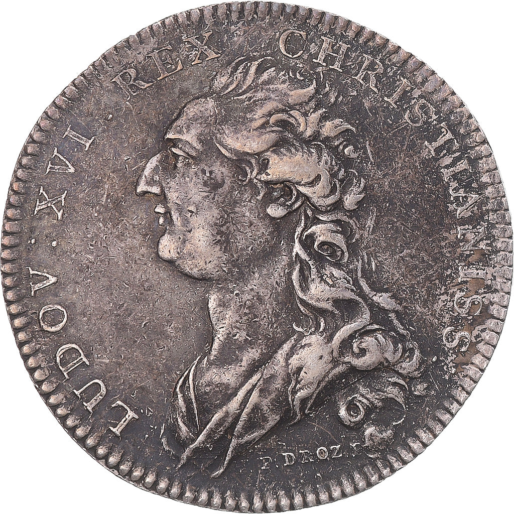 France, Token, Louis XVI, Juges et Consuls de Sens, 1780, EF(40-45), Silver