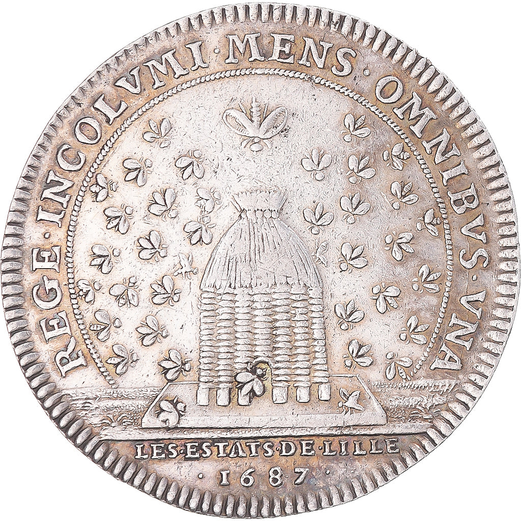 France, Token, Louis XIV, États de Lille, 1687, AU(50-53), Silver