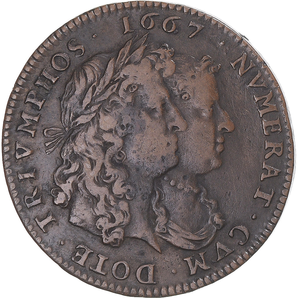 France, Token, Louis XIV, États de Lille, 1667, VF(30-35), Copper
