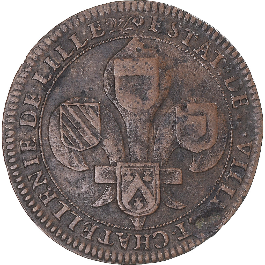 France, Token, Louis XIV, États de Lille, 1667, VF(30-35), Copper