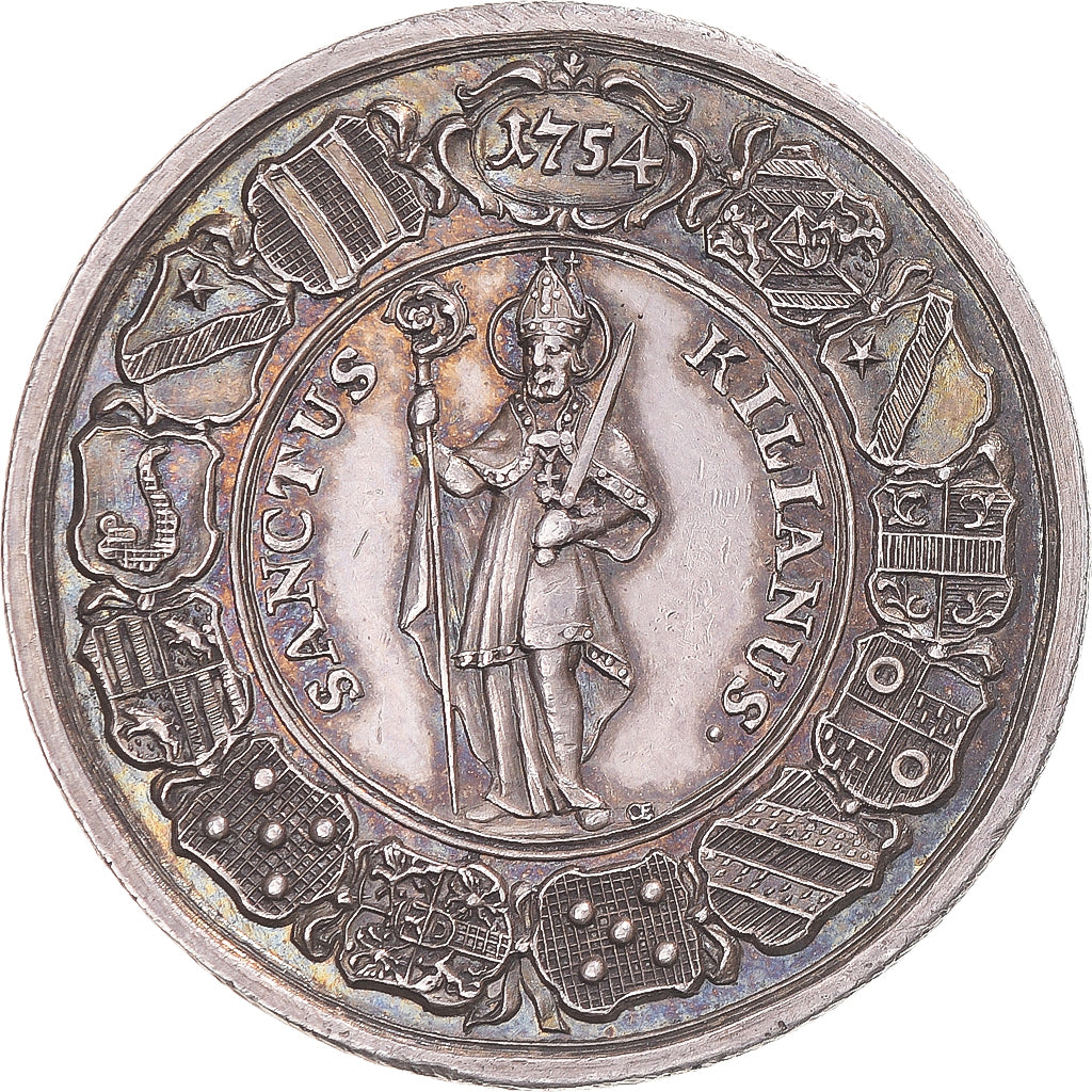 Munten, Duitse staten, WURZBURG, Sede Vacante, 1/2 Thaler, 1754, Würzburg, PR+