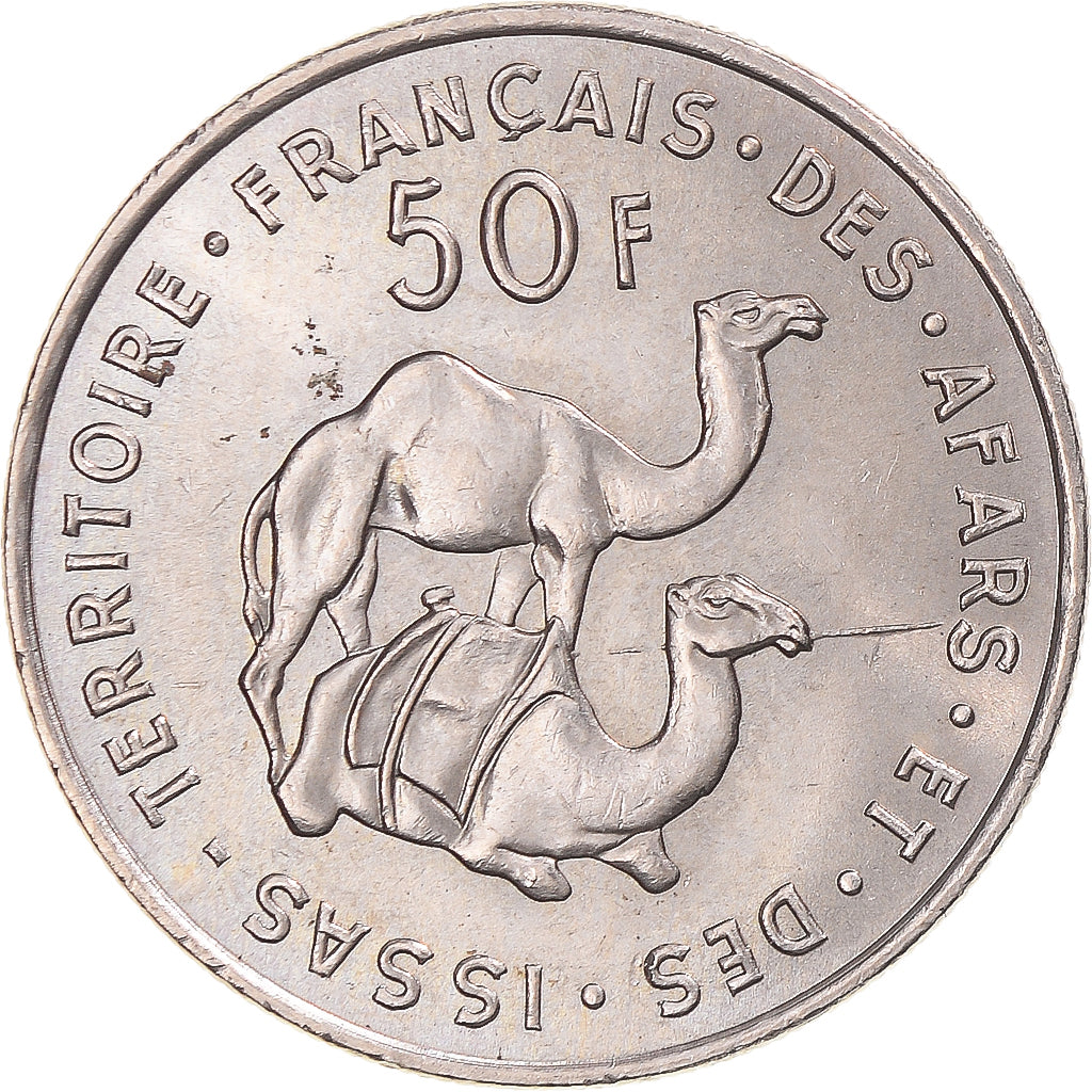 Moneta, AFARS E ISSAS FRANCESI, 50 Francs, 1975, Paris, SPL, Rame-nichel, KM:18