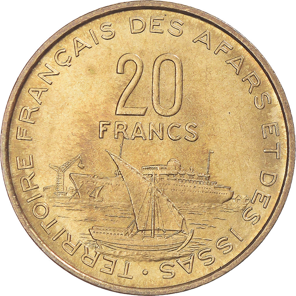 Moneta, AFARS E ISSAS FRANCESI, 20 Francs, 1968, Paris, SPL, Alluminio-bronzo