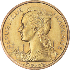 Coin, FRENCH AFARS & ISSAS, 10 Francs, 1970, Paris, MS(63), Aluminum-Bronze