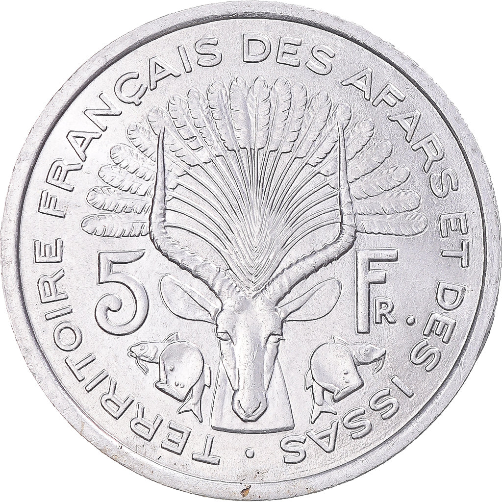 Monnaie, Territoire français des Afars et des Issas, 5 Francs, 1968, Paris