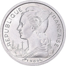 Coin, FRENCH AFARS & ISSAS, Franc, 1969, Paris, MS(60-62), Aluminum, KM:16