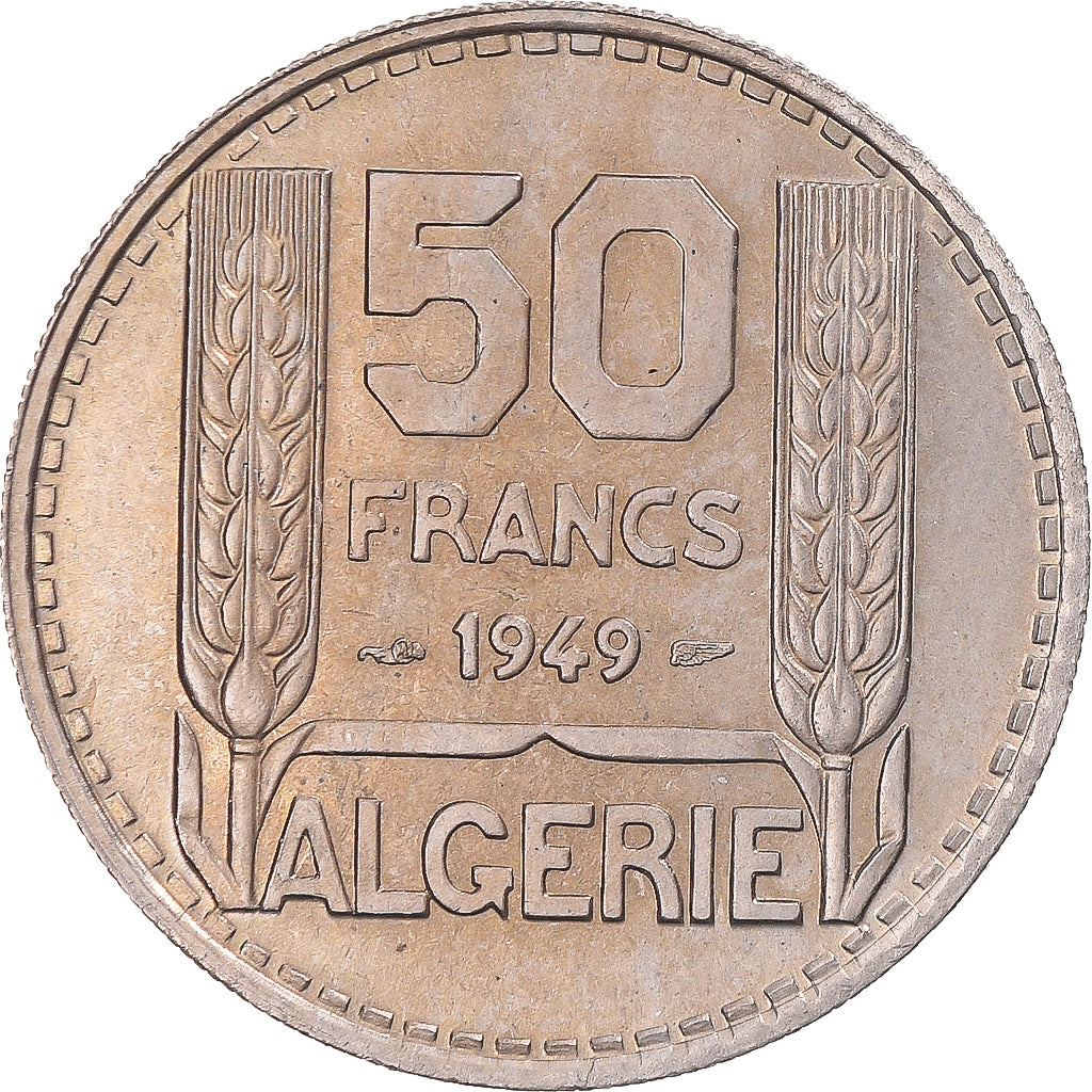 Coin, France, Algérie, 50 Francs, 1949, Paris, MS(63), Copper-nickel, KM:92
