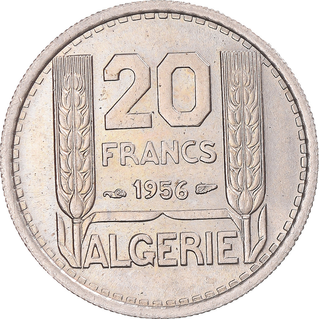 Coin, France, Algérie, 20 Francs, 1956, Paris, MS(64), Copper-nickel, KM:91