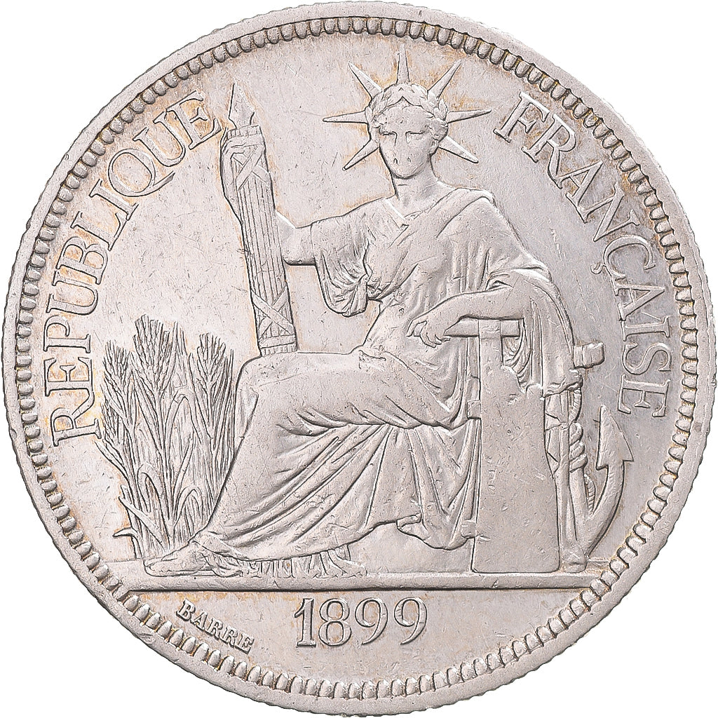 Monnaie, Indochine française, Piastre, 1899, Paris, TTB, Argent, KM:5a.1