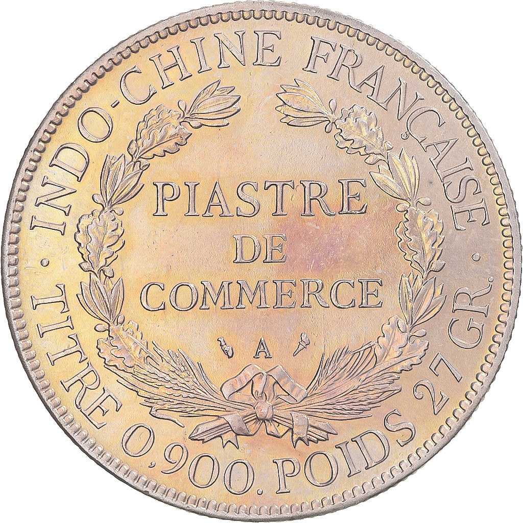 FRENCH INDO-CHINA, Piastre, 1903, Paris, Silver, AU(55-58)