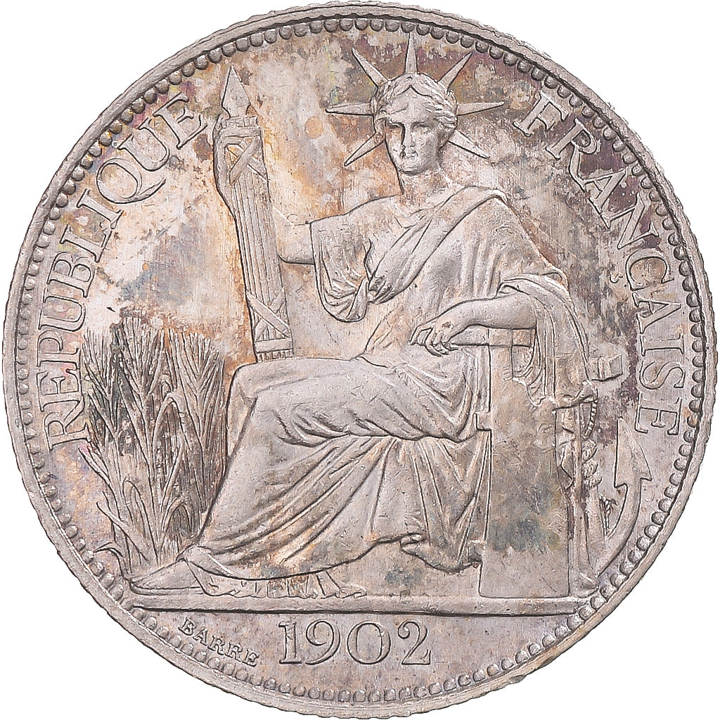 Coin, FRENCH INDO-CHINA, 20 Cents, 1902, Paris, MS(63), Silver, KM:10