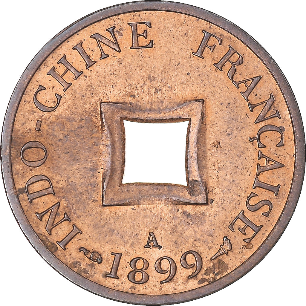 Coin, FRENCH INDO-CHINA, Sapèque, 1899, Paris, MS(63), Bronze, KM:6