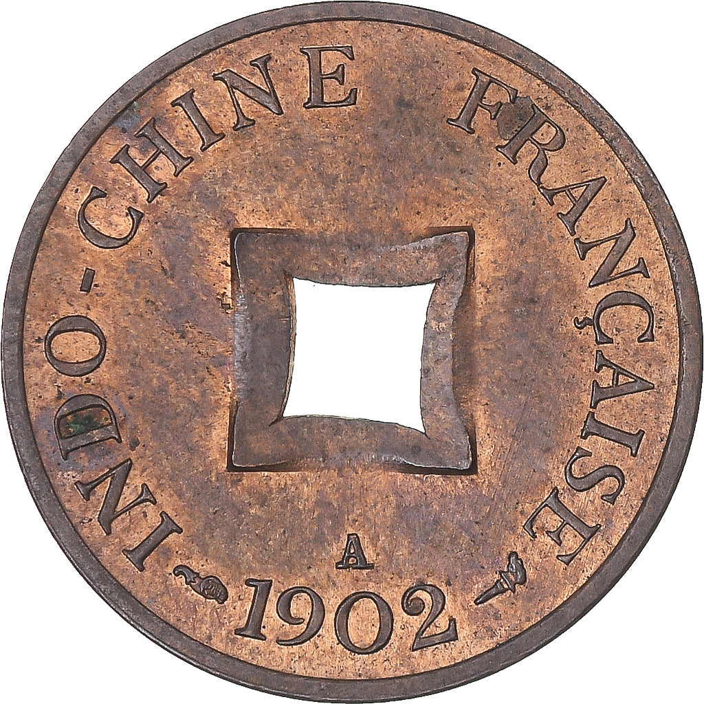 Coin, FRENCH INDO-CHINA, Sapèque, 1902, Paris, MS(60-62), Bronze, KM:6