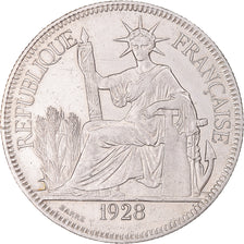 Münze, FRENCH INDO-CHINA, Piastre, 1928, Paris, SS+, Silber, KM:5a.1