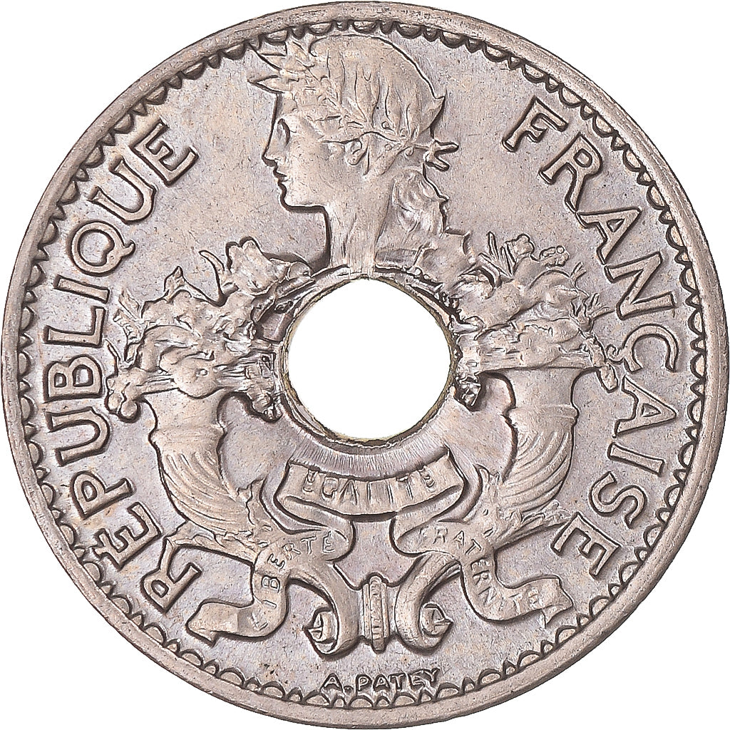 Coin, FRENCH INDO-CHINA, 5 Cents, 1923, Paris, MS(63), Copper-nickel, KM:18