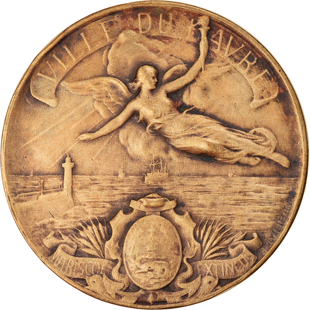 France, Medal, Ville du Havre, Lefebvre, AU(55-58), Bronze