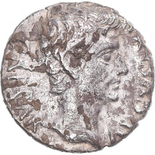 Moneda, Augustus, Denarius, 19 BC, Fourrée, BC+, Plata chapada en cobre, RIC:86