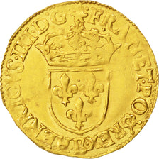 Coin, France, Ecu d'or, 1588, Rouen, AU(50-53), Gold, Sombart:4932