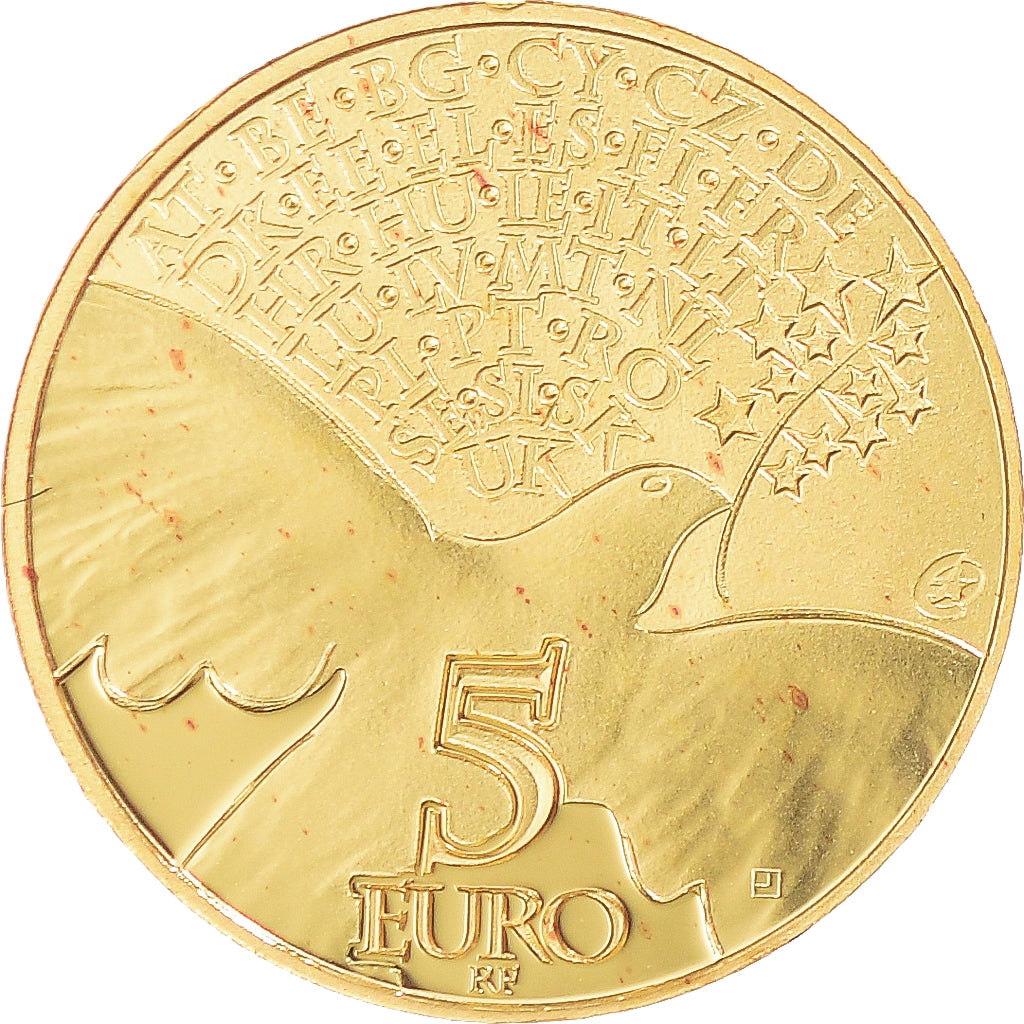 Frankrijk, 5 Euro, Europa, La Paix, 2015, Paris, BE, FDC, Goud, Gadoury:EU737