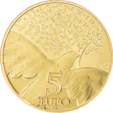 Frankrijk, 5 Euro, Europa, La Paix, 2015, Paris, BE, FDC, Goud, Gadoury:EU737