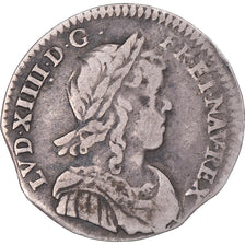 Coin, France, Louis XIV, 1/12 Ecu à la mèche longue, 1648, Bourges, VF(30-35)