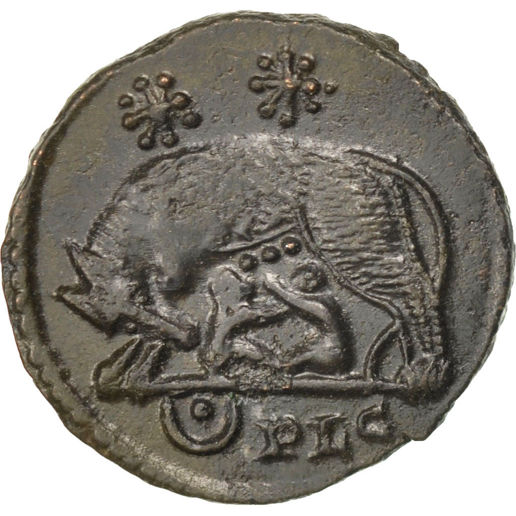 Coin, City Commemoratives, Follis, Lyons, AU(55-58), Bronze, RIC:257