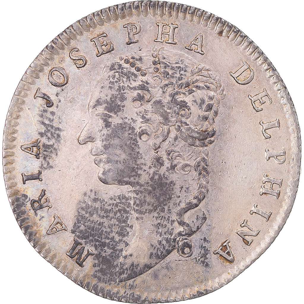 France, Token, Dauphiné, Marie-Josephe de Saxe, 1754, EF(40-45), Silver