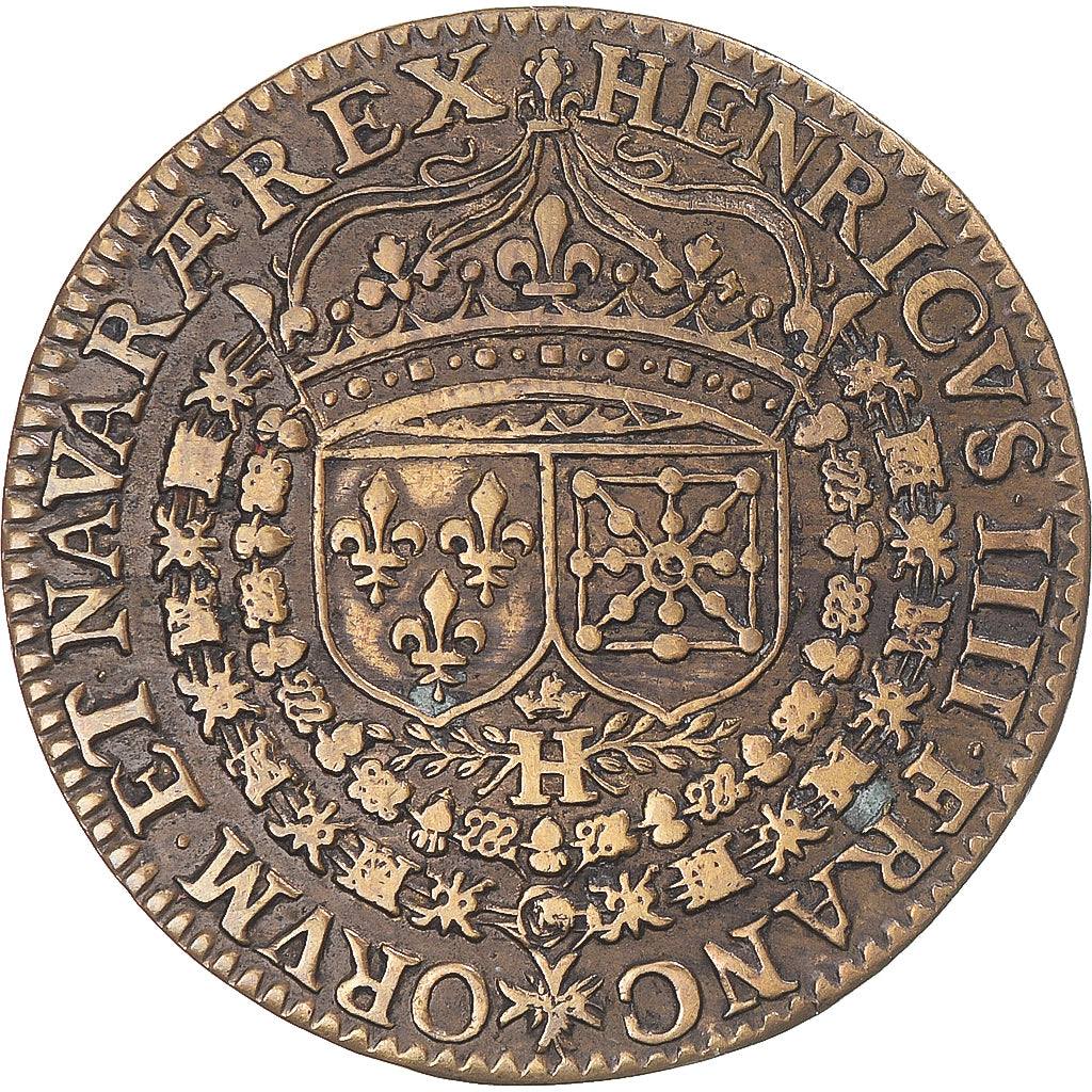 France, Jeton, Henri IV, La Justice réapparaît avec la paix, 1600, TTB