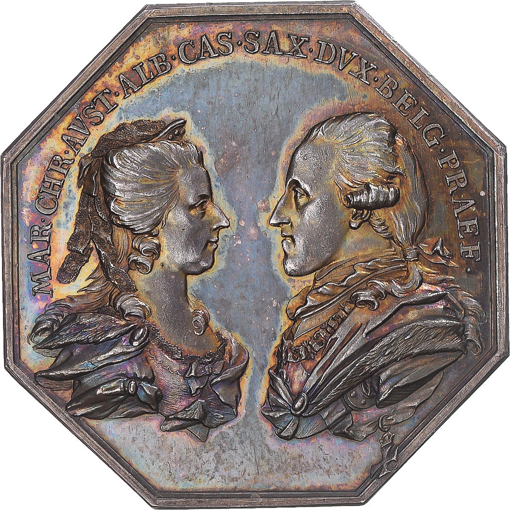 AUSTRIAN NETHERLANDS, betaalpenning, Albert-Casimir et Marie Christine