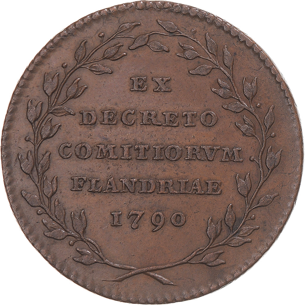 Belgium, Token, Comté de Flandre, Joseph II, 1790, AU(50-53), Copper
