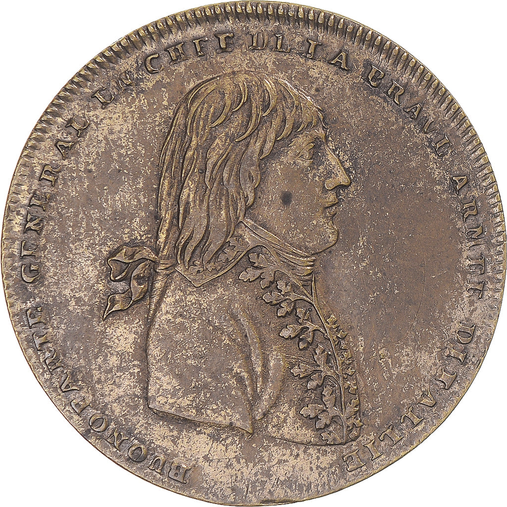 France, Token, Directoire, Napoléon, Campagne d'Italie, 1796, EF(40-45), Brass