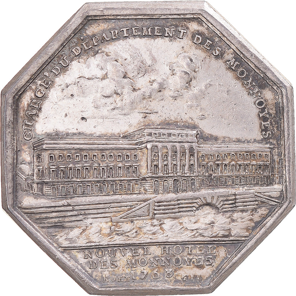 France, Token, Cour des Monnaies de Paris, 1768, AU(55-58), Silver