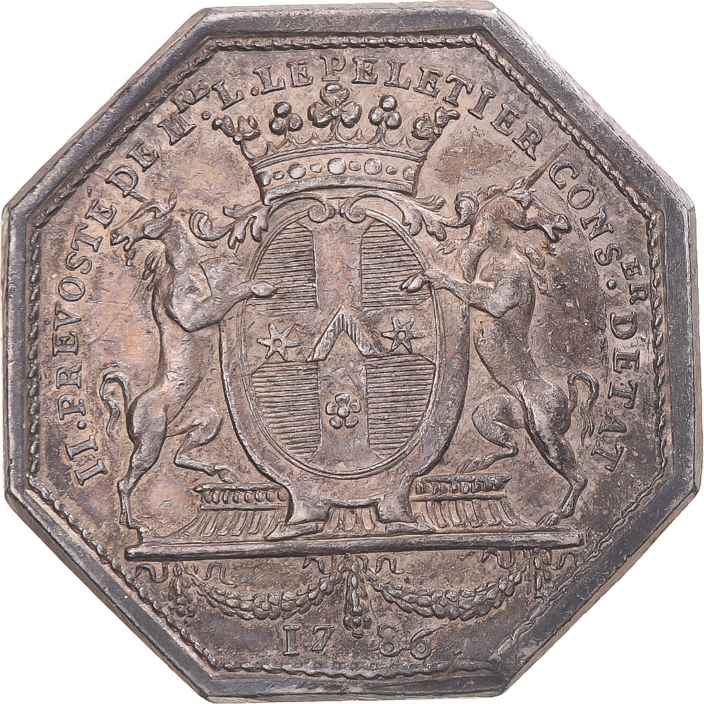 France, Token, Louis Le Peletier, prévôt des marchands de Paris, 1786
