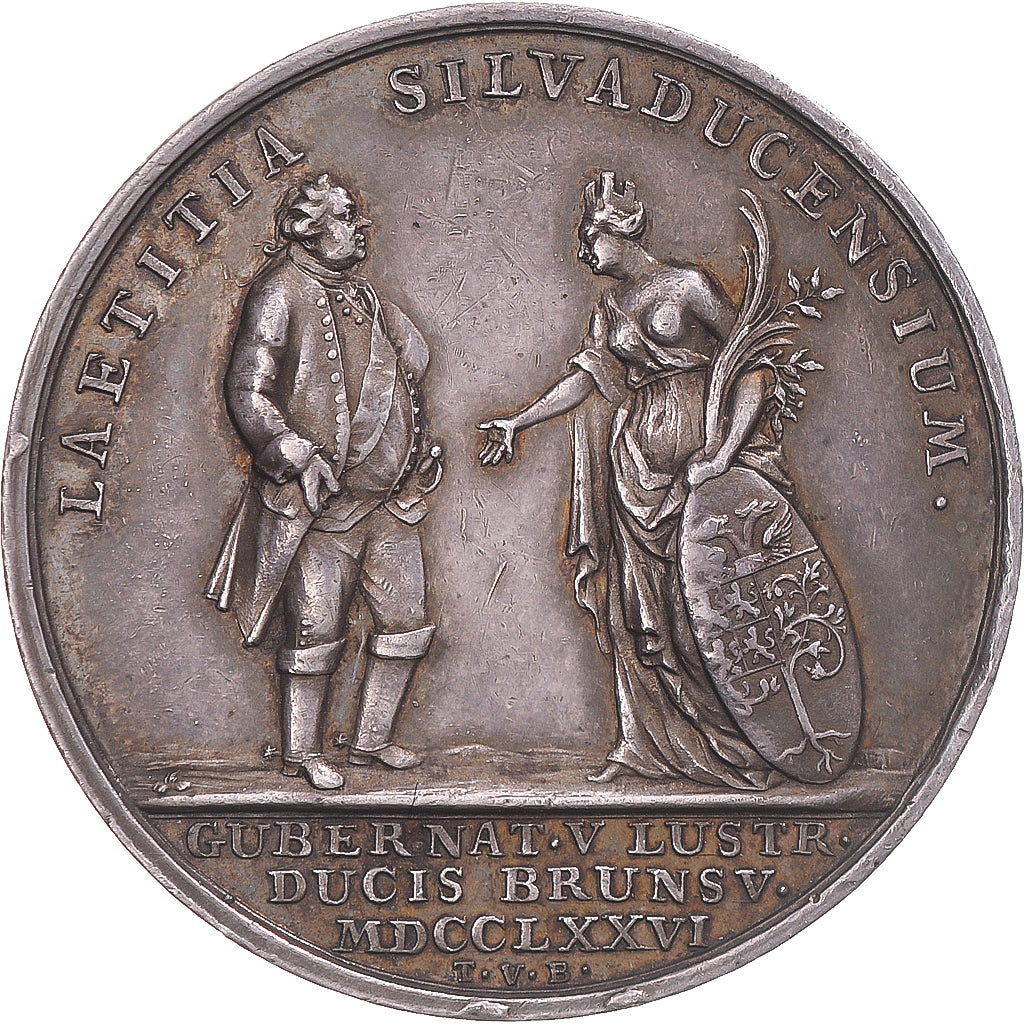 France, Jeton, Ludwig Ernst, Captain General of the Netherlands, 1776, TTB+