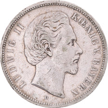 Coin, German States, BAVARIA, Ludwig II, 5 Mark, 1874, Munich, VF(30-35)