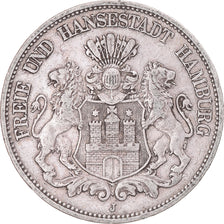 Moneta, Stati tedeschi, HAMBURG, 5 Mark, 1898, Hamburg, BB, Argento, KM:610