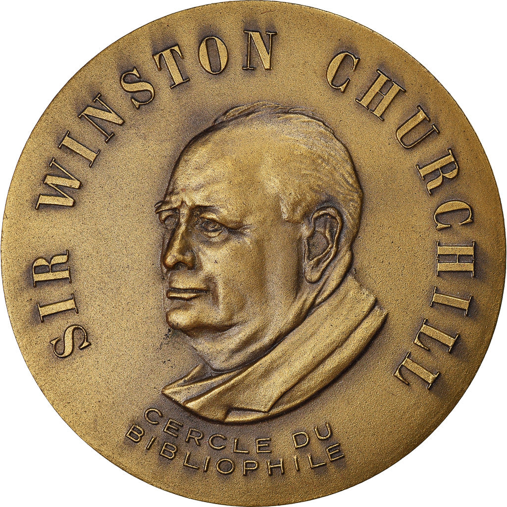 France, Medal, Sir Winston Churchill, Cercle du Bibliophile, MS(63), Bronze