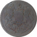 Monnaie, Inde britannique, Victoria, 1/2 Anna, 1845, Calcutta, TB, Cuivre