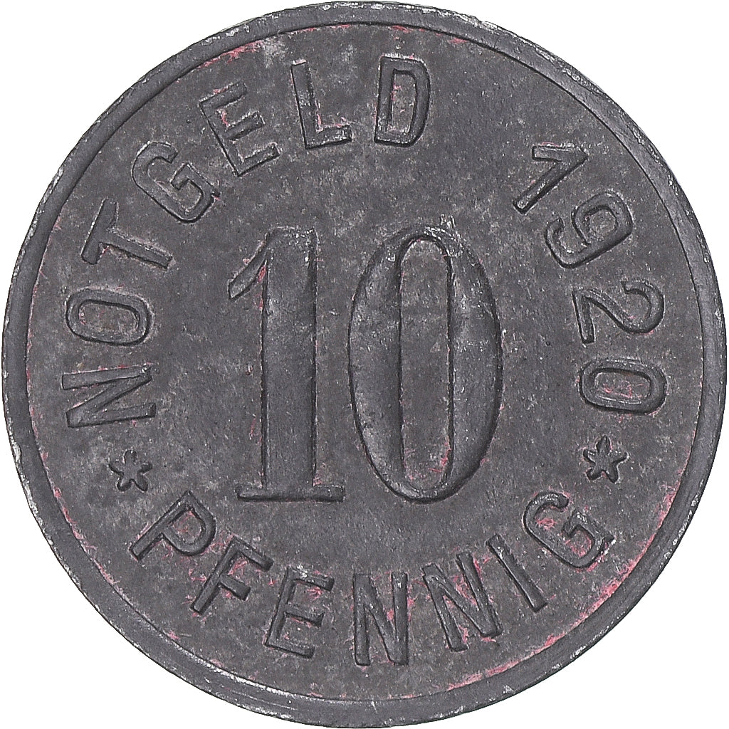 Monnaie, Allemagne, Stadt Attendorn, 10 Pfennig, 1920, Notgeld, TTB, Zinc
