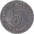 Moneta, Niemcy, Stadt Elberfeld, 5 Pfennig, 1917, Kriegsgeld, EF(40-45), Cynk