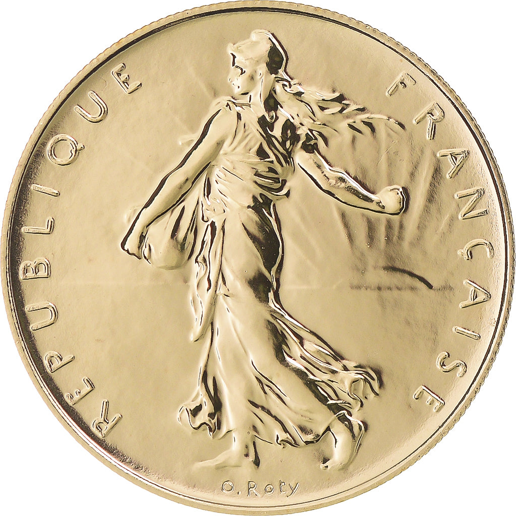 Coin, France, Semeuse, Franc, 2001, Paris, BU, MS(65-70), Gold, KM:925.1a