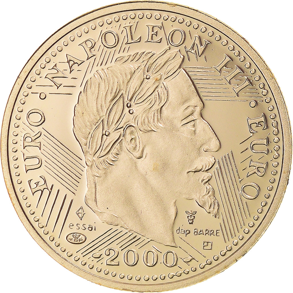 Francia, medaglia, Projet Euro Napoléon III, 2000, BE, FDC, Oro