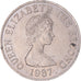 Moneda, Jersey, Elizabeth II, 10 Pence, 1987, MBC, Cobre - níquel, KM:57.1