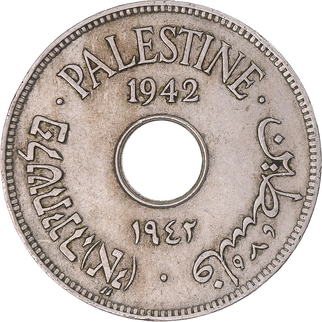 Monnaie, Palestine, 10 Mils, 1942, Londres, TTB+, Cupro-nickel, KM:4