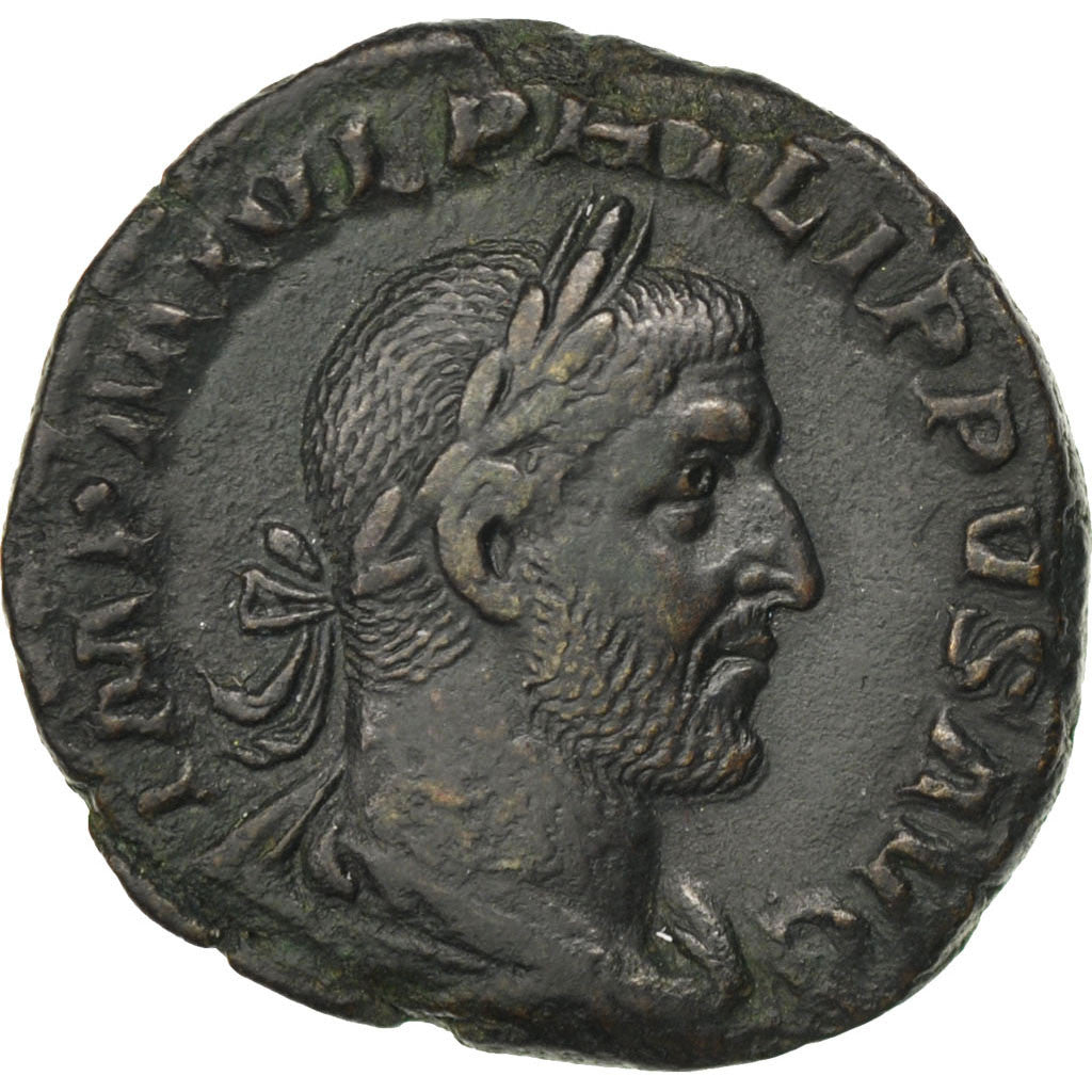 Philip I, Sestertius, Roma, EF(40-45), Bronze, RIC #166a, 19.14