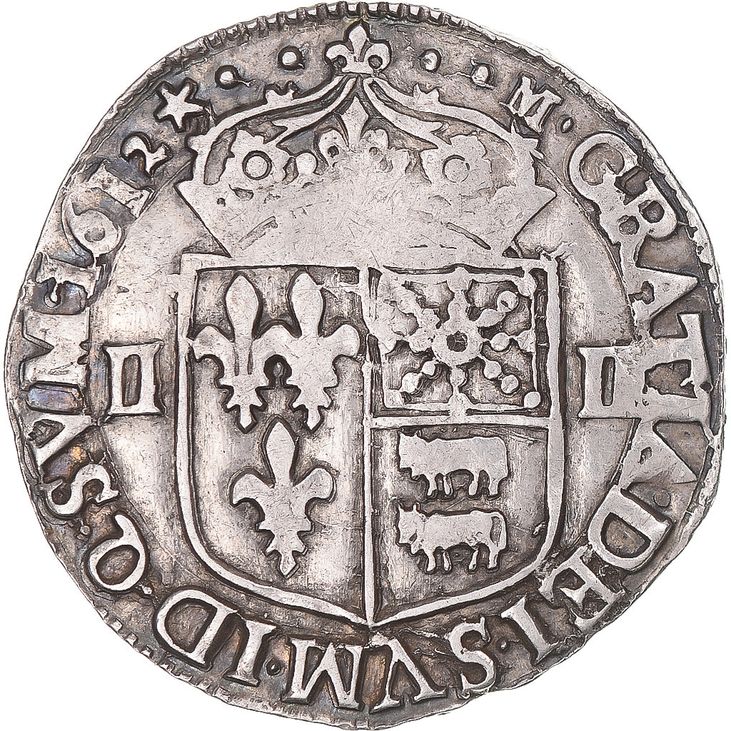 Monnaie, France, Louis XIII, 1/4 Ecu de Béarn, 1612, Morlaas, TTB, Argent