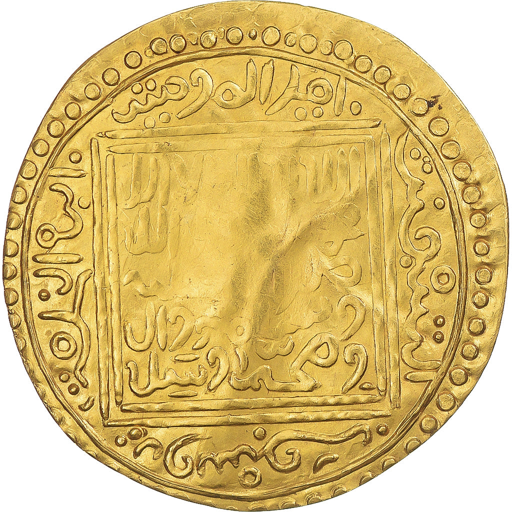 Monnaie, Maroc, Abd al-Mumin, Dinar almohade, ca. 1100-1158, TB+, Or