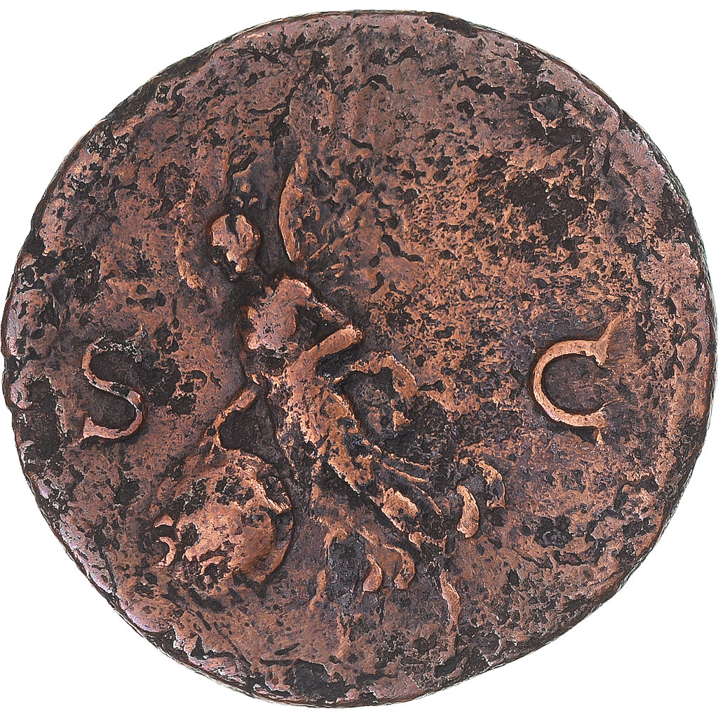 Coin, Nero, As, 66, Lugdunum, VF(30-35), Bronze, RIC:543